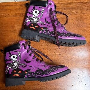 Purple Halloween Themed Boots